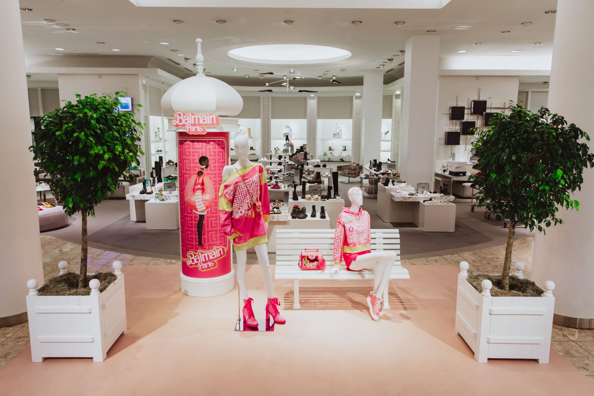 Inside interior neiman marcus department store display sale