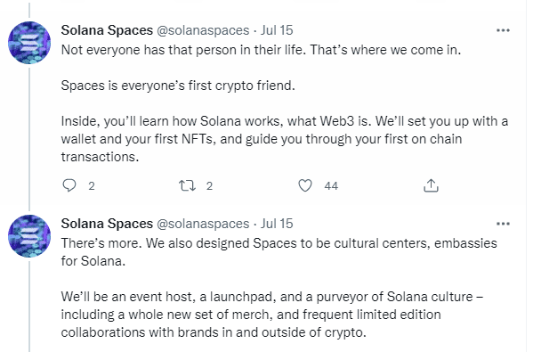 Solana Spaces aims to be everyone's "first crypto friend."