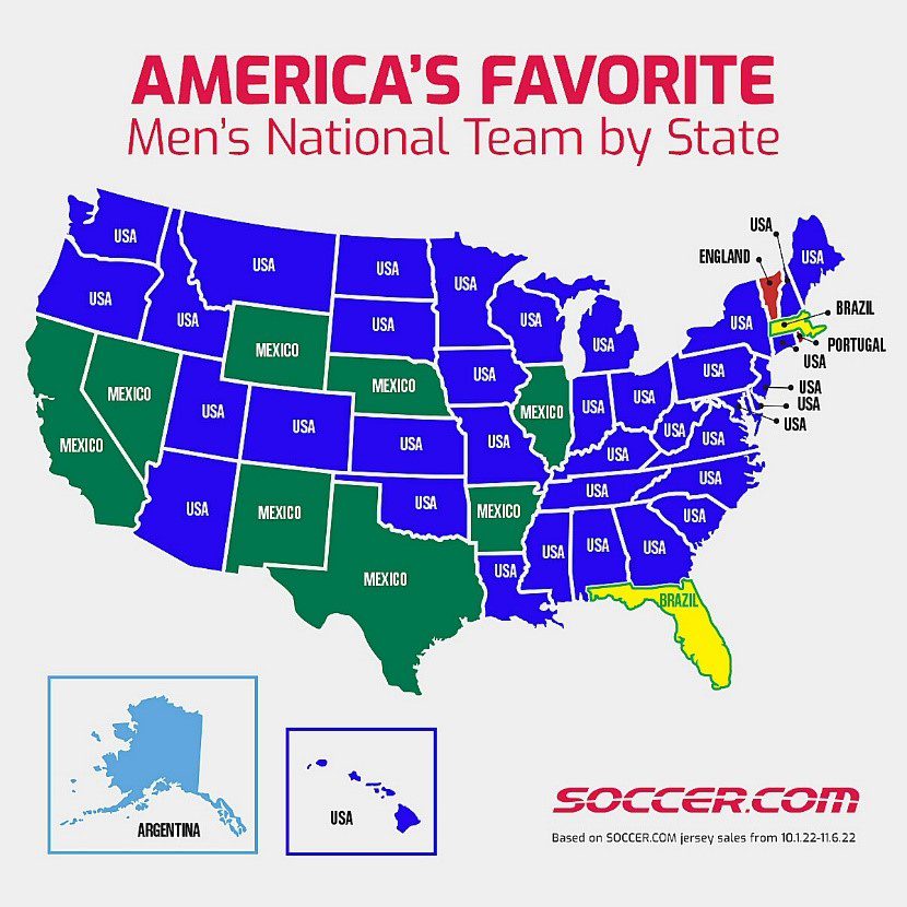 Soccer.com America's favorite World Cup teams.