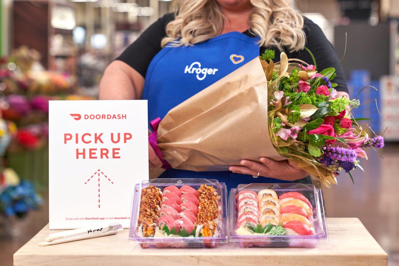 Kroger Taps DoorDash to Add Flowers and Sushi to its Delivery Mix