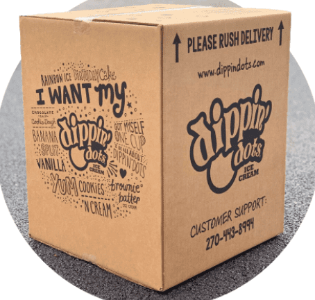 Dippin' Dots delivery box.