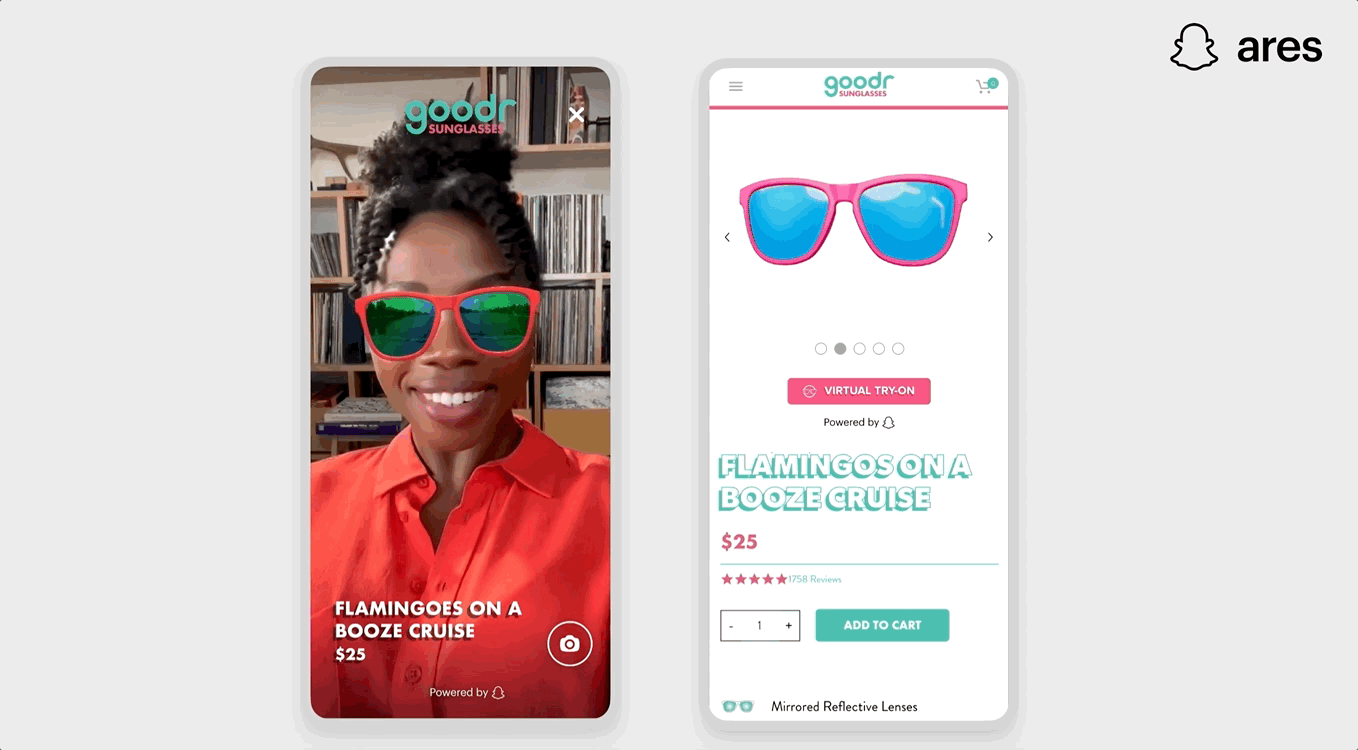 AR try-on from Snap ARES
