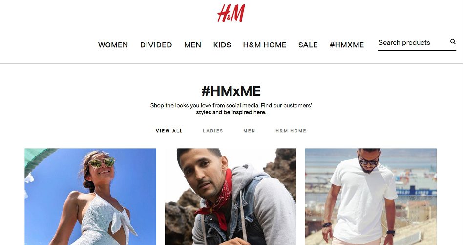 h and m website