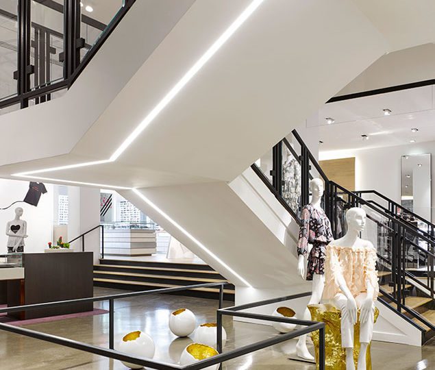 The 14,000-sq.-ft. Collective features women’s contemporary fashion over two floors.
