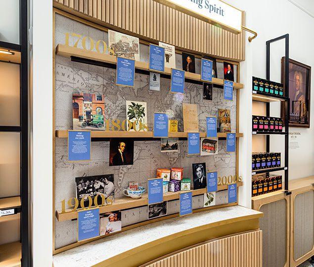 The 861-sq.ft. space was designed to encourage customers to learn more about the brand in a way that is relevant. Dalziel & Pow designed four “Moments of Curiosity” that punctuate the customer journey, using interactive display, content and storytelling. “Pioneering Spirit” maps out the history of the brand through a collection of stories told through time.