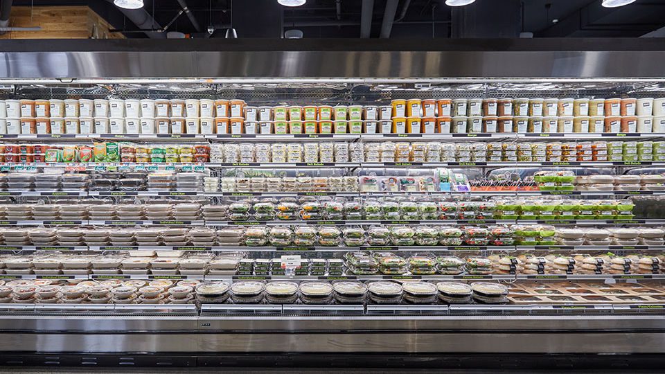 The store also features a salad bar, hot grab-and-go meals and prepared foods, a hot pretzel station, a bulk foods wall of nuts and snacks, made-to-order sandwiches and sushi rolled and hand cut by Kyo’s sushi chefs.