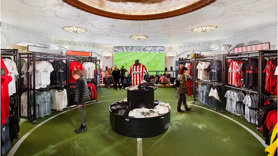 Both children and adults try out their latest freestyle tricks while shopping for the clothing of their favorite teams and players inside the 6,920-sq.-ft. space.
