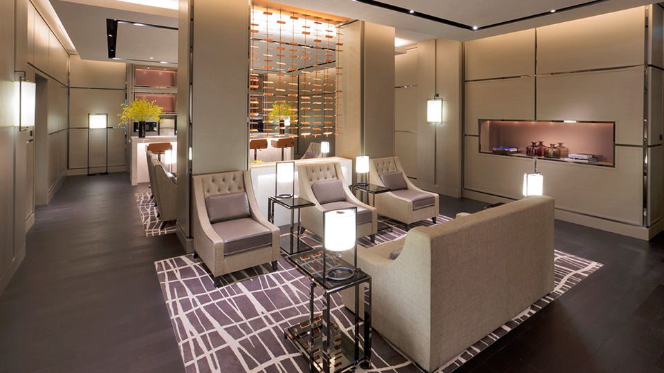 Comfortable seating, soft lighting and a small food & beverage offering is incorporated, separated by an artisan sculpture.