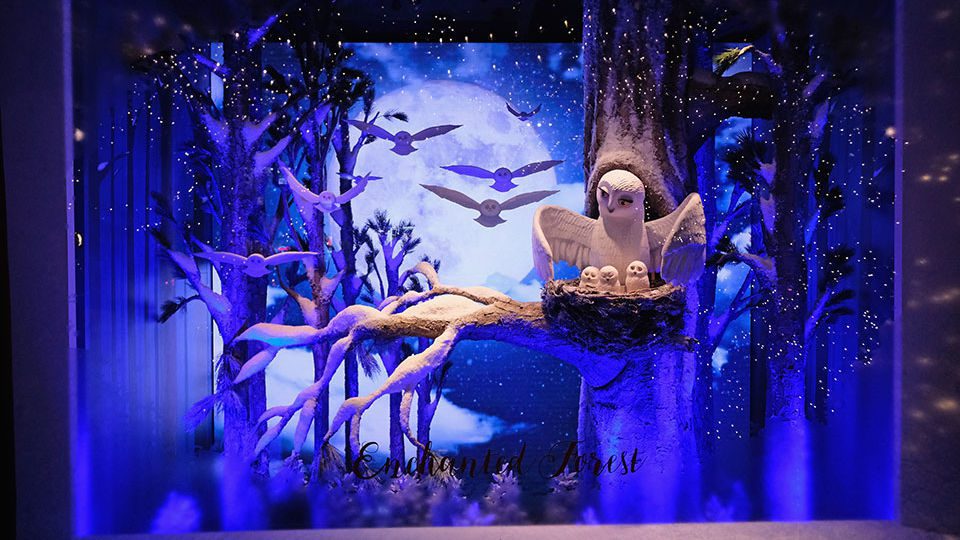 Lord & Taylor was awarded the second place Gold Award for its whimsical windows depicting an “Enchanted Forest.”