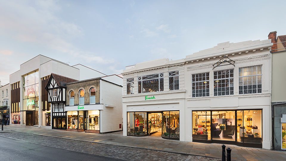 Fenwick recently unveiled the results of a £35 million refurbishment of its store at Colchester in Essex, England. The design concept was created by London-based retail specialists HMKM. Formerly known as Williams & Griffin, the store has sat at the heart of Colchester’s high street for half a century, occupying a parade of Victorian, Tudor, Art Deco and 1960’s buildings.