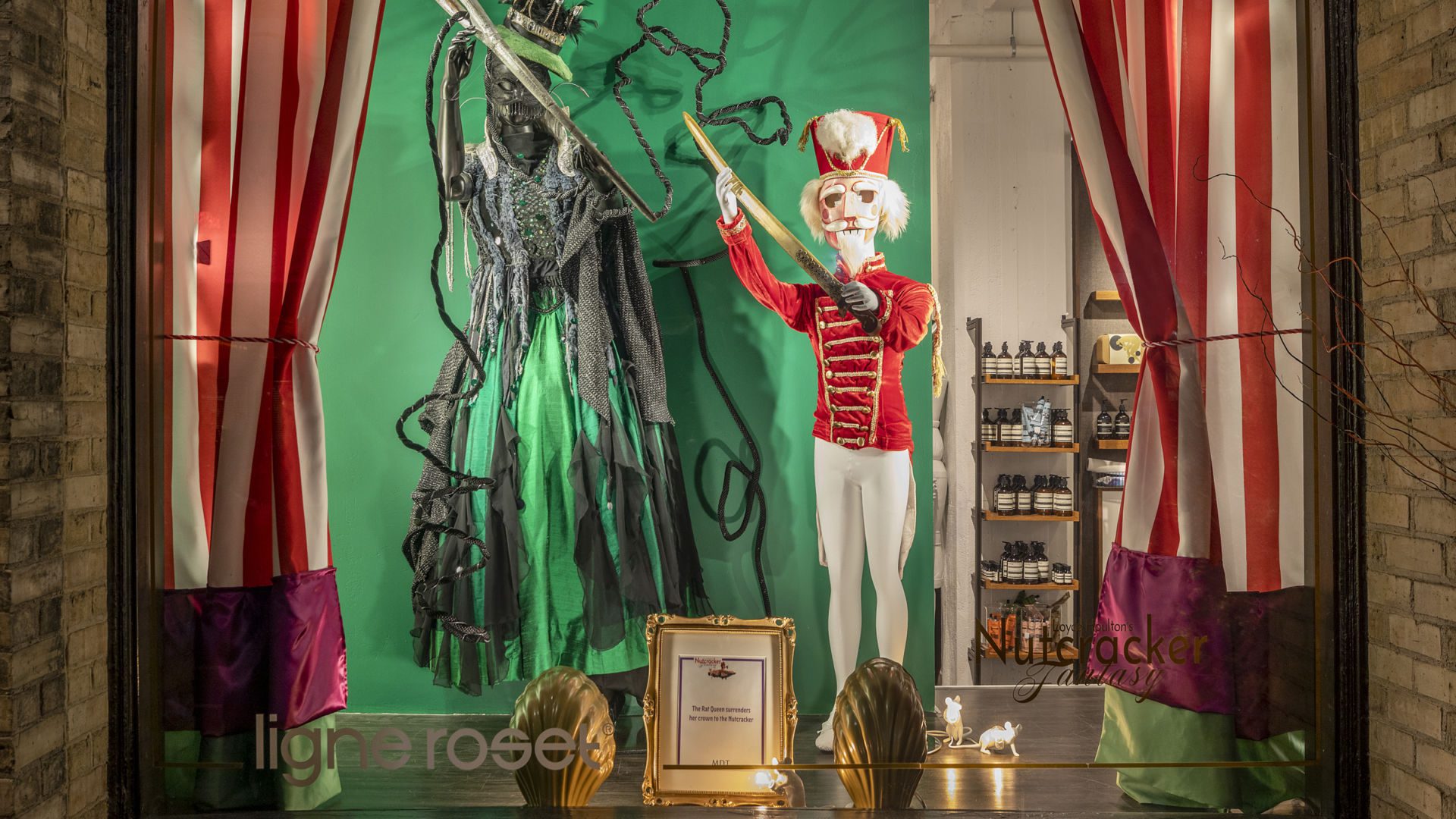 The retailer collaborated with the Minnesota Dance Theatre to keep the Nutcracker production alive in its windows. Photo by Spacecrafting.