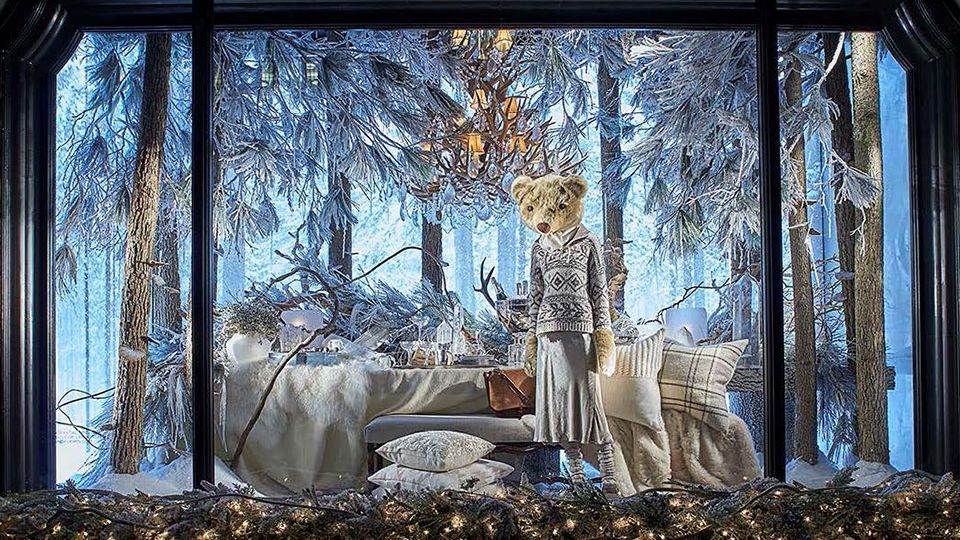 Chic fashion, accessories and décor items get a whimsical touch with teddy bear mannequins.