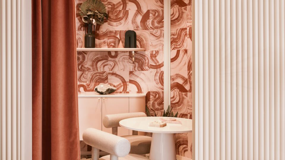 A private room in the back, which designer Jillian Sassone calls the "Babe Cave," offers an intimate and inviting setting for personal consultations and meaningful conversation.