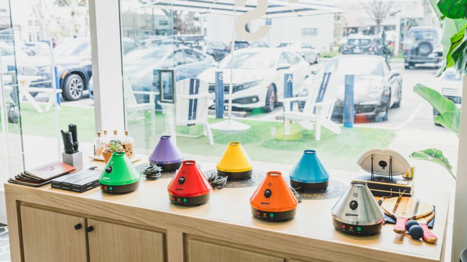 The space also features a curated selection of high-tech vaporizers and luxury smoking accessories such as G Pen and Marley Natural.