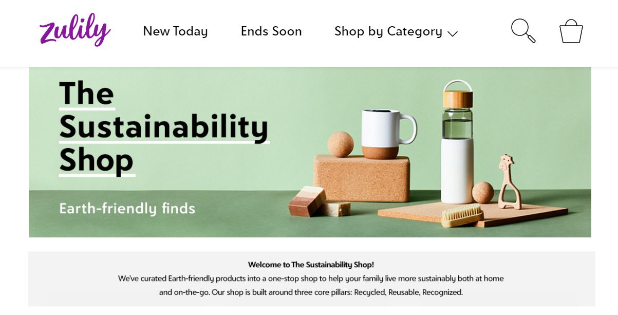 Zulily Sustainability Shop