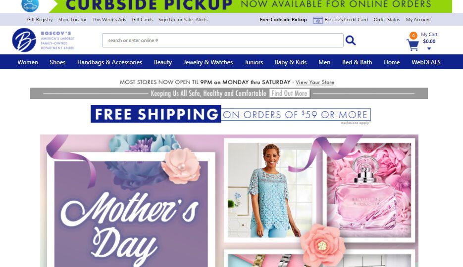 Boscov's Website