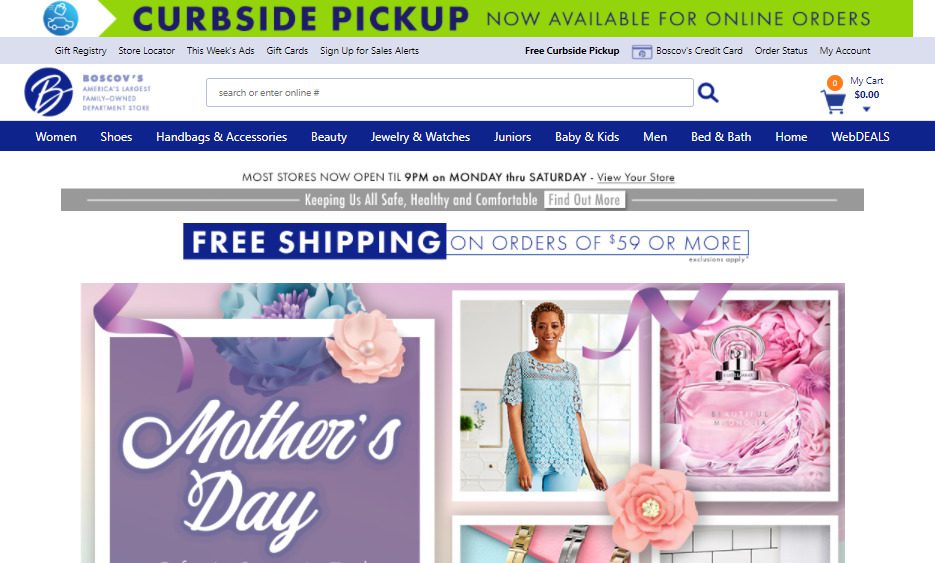 Boscov's Website
