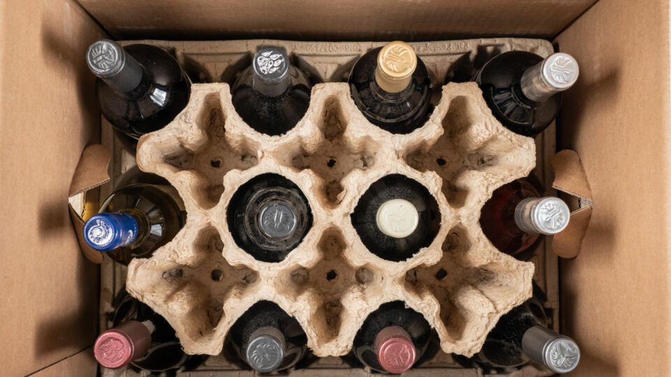 Wine in Shipping Box