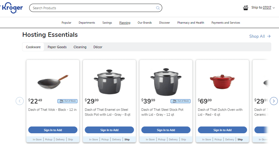 Kroger third-party marketplace