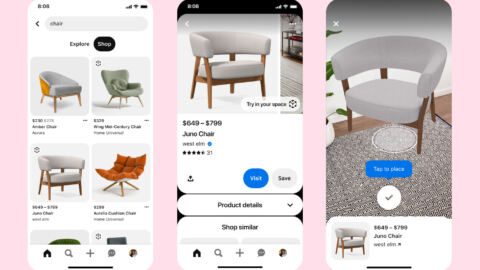 Pinterest AR try-on home decor