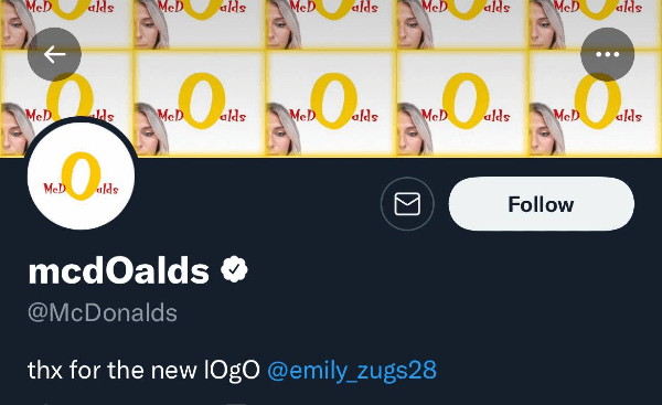 McDonald's Emily Zagay logo social media