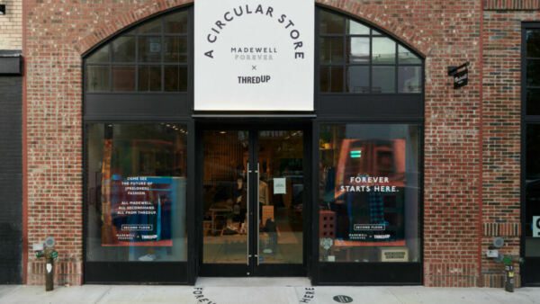 Madewell's resale pop-up shop in Brooklyn, developed in partnership with ThredUP.