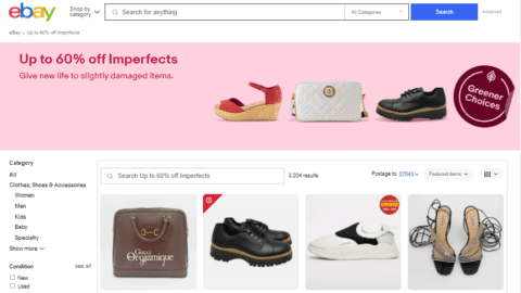 eBay UK debuts Imperfects initiative sell 100 brands' defective or display merchandise