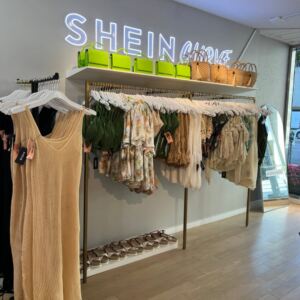 SHEIN Curve on display at the retailer's San Francisco pop-up.