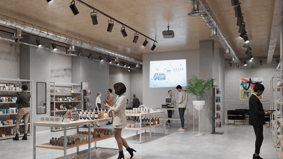 Artist rendering of Product Guru's planned pop-up concept store POP