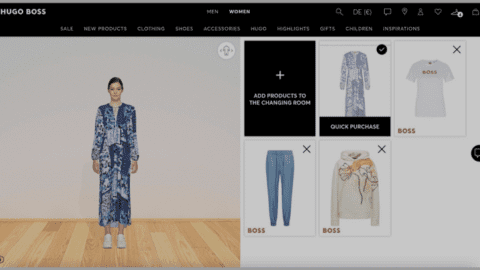 Hugo Boss has rolled out virtual fitting rooms using AR tech.
