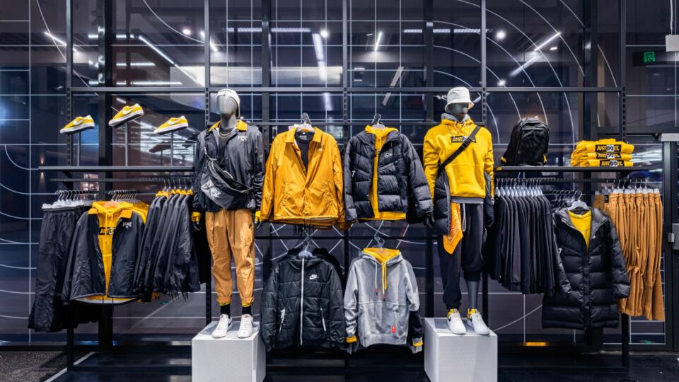 Nike Factory Outlet Store or unite store interior display in Beijing, China