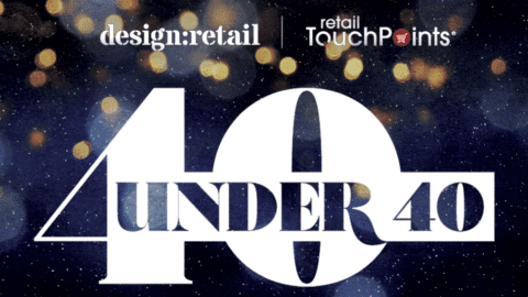Logo for the Retail TouchPoints and design:retail 40 Under 40 awards