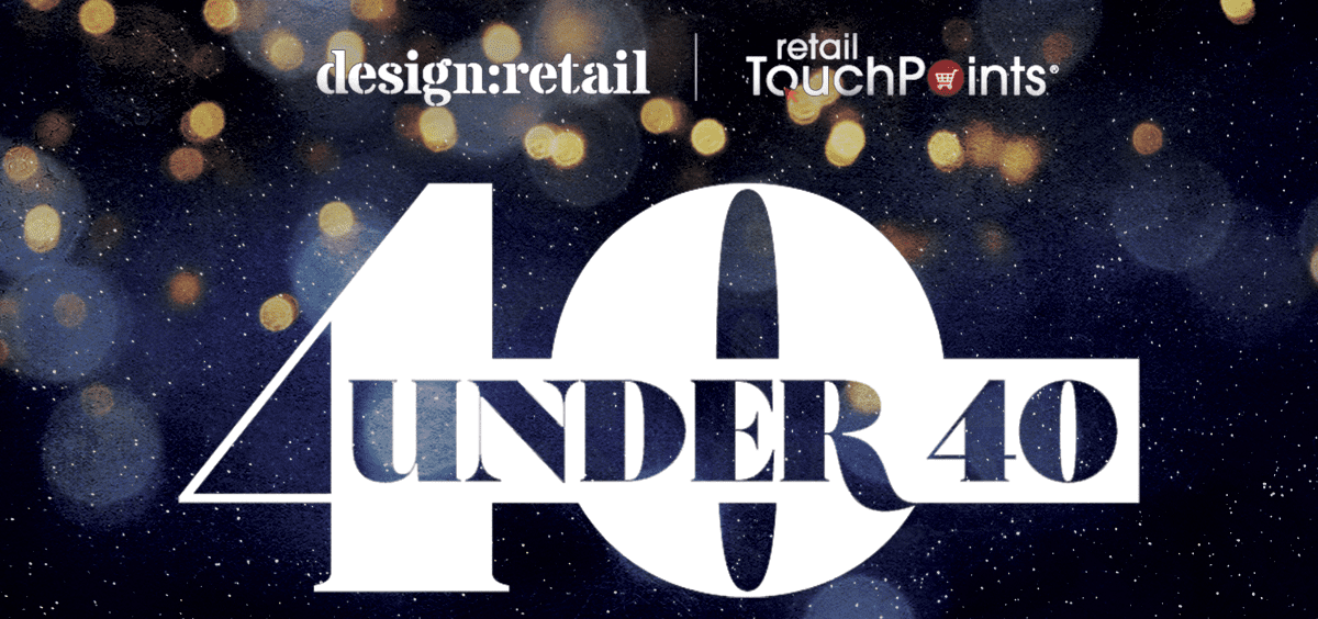 Logo for the Retail TouchPoints and design:retail 40 Under 40 awards