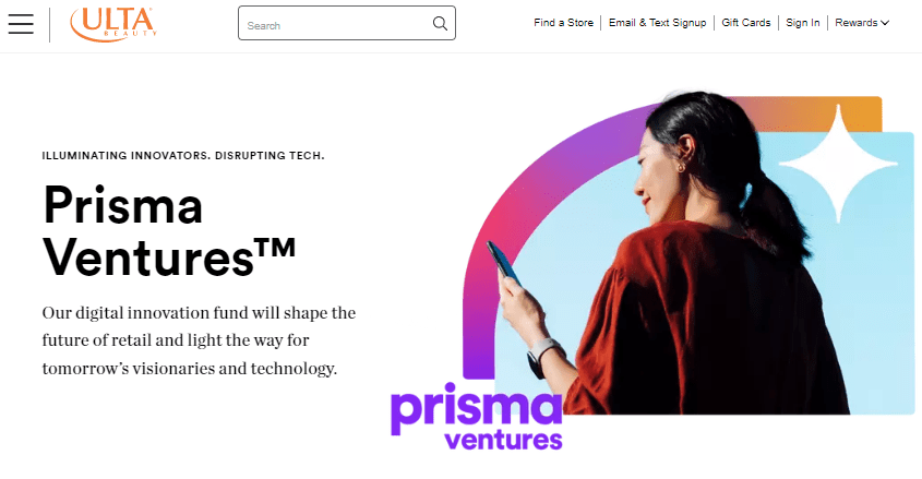 Ulta Beauty's new Prisma Ventures fund will invest in retail-focused tech startups