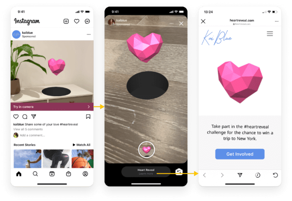 Facebook AR ads beta