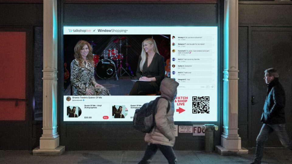 TalkShopLive debuts live commerce window shopping in NYC.