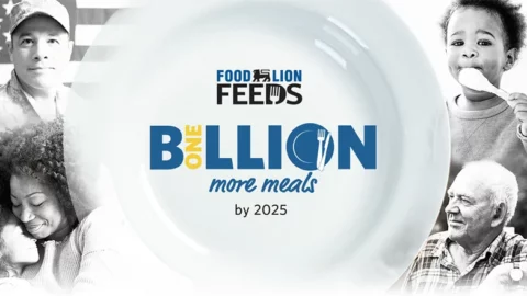 Food Lion's holiday charity initiative resulted in a donation of 5.4 million meals.