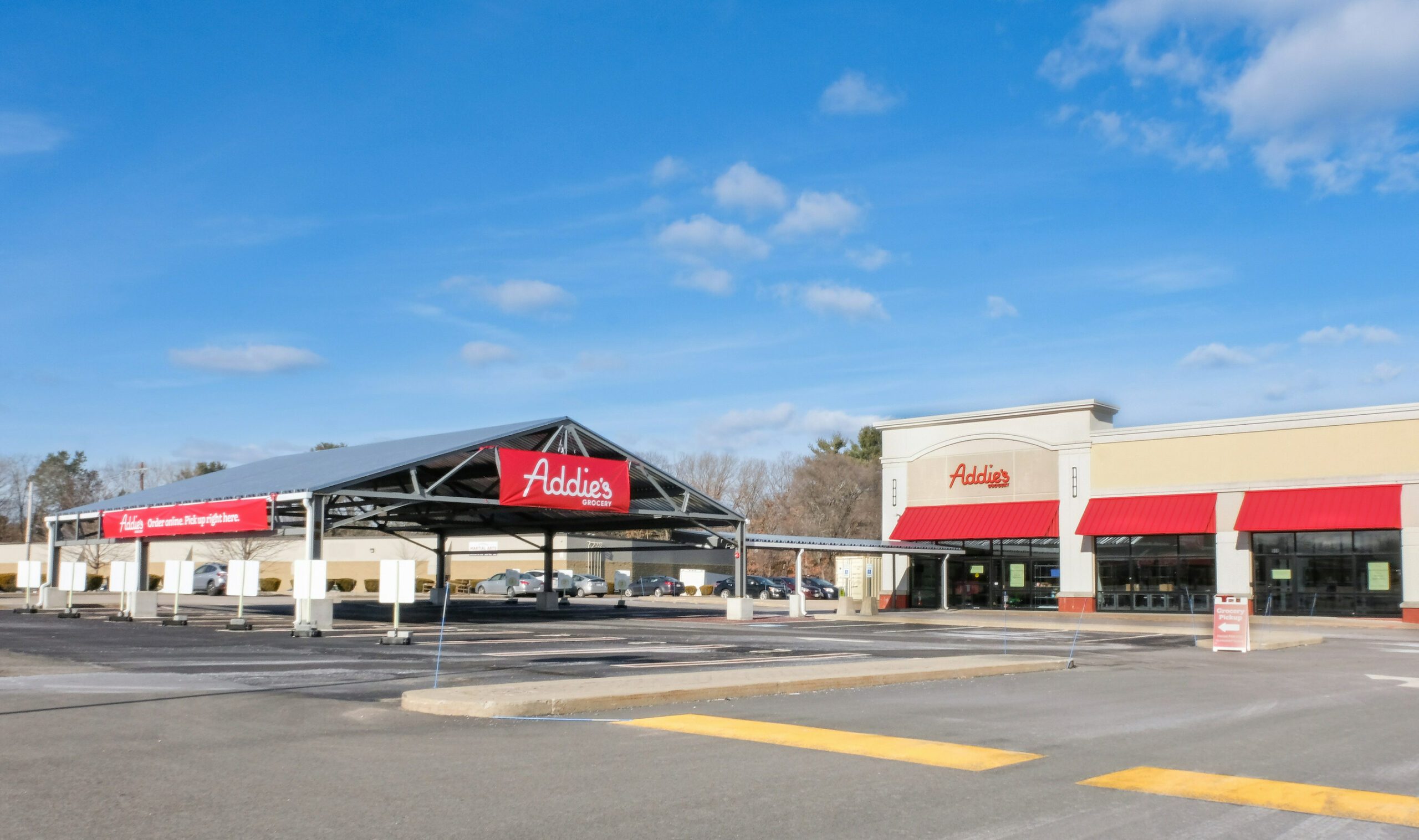 New Addie's drive-up grocery store opens in Massachusetts.