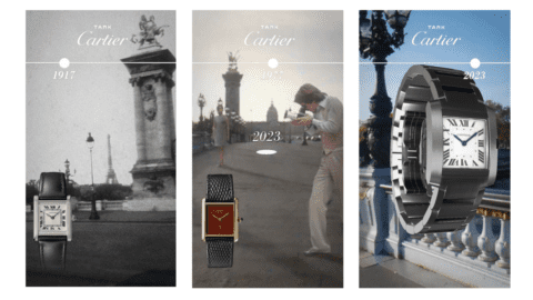 Cartier is celebrating its Tank Watch with a Snap AR lens.