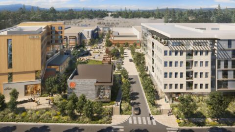 An image of work representing the partnership between MG2 and the Washington Square mall, one of the largest in the Pacific Northwest.