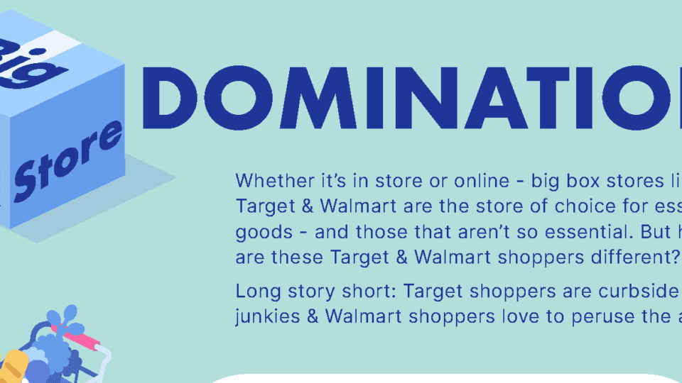 Comparison of how Walmart and Target shoppers shop.