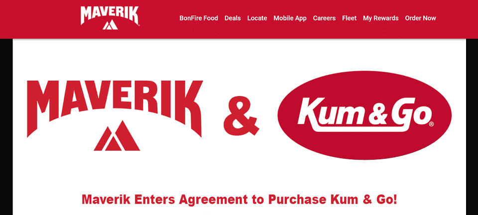 Maverik home page
