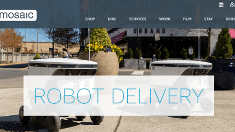 Mosaic District robot delivery page