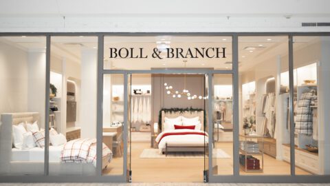 The Boll & Branch store in New Jersey brings the brand’s comfy luxury aesthetic to life.