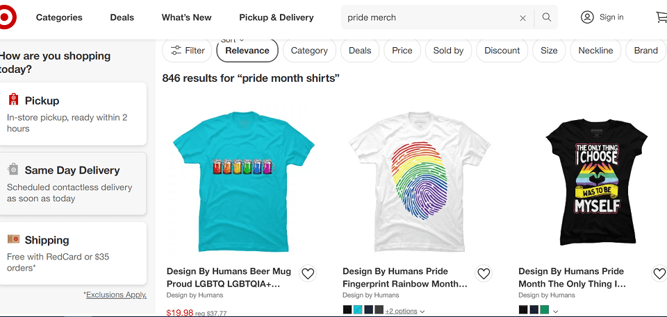 Target pride merchandise