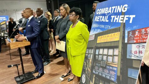 NYC Mayor Eric Adams presents a new joint plan to combat retail theft.