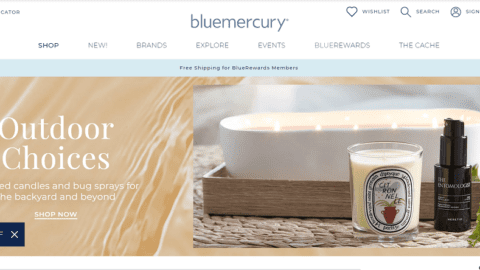 Bluemercury home page