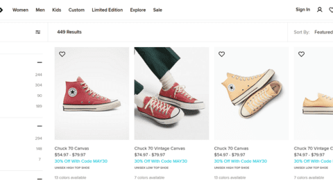 Converse home page