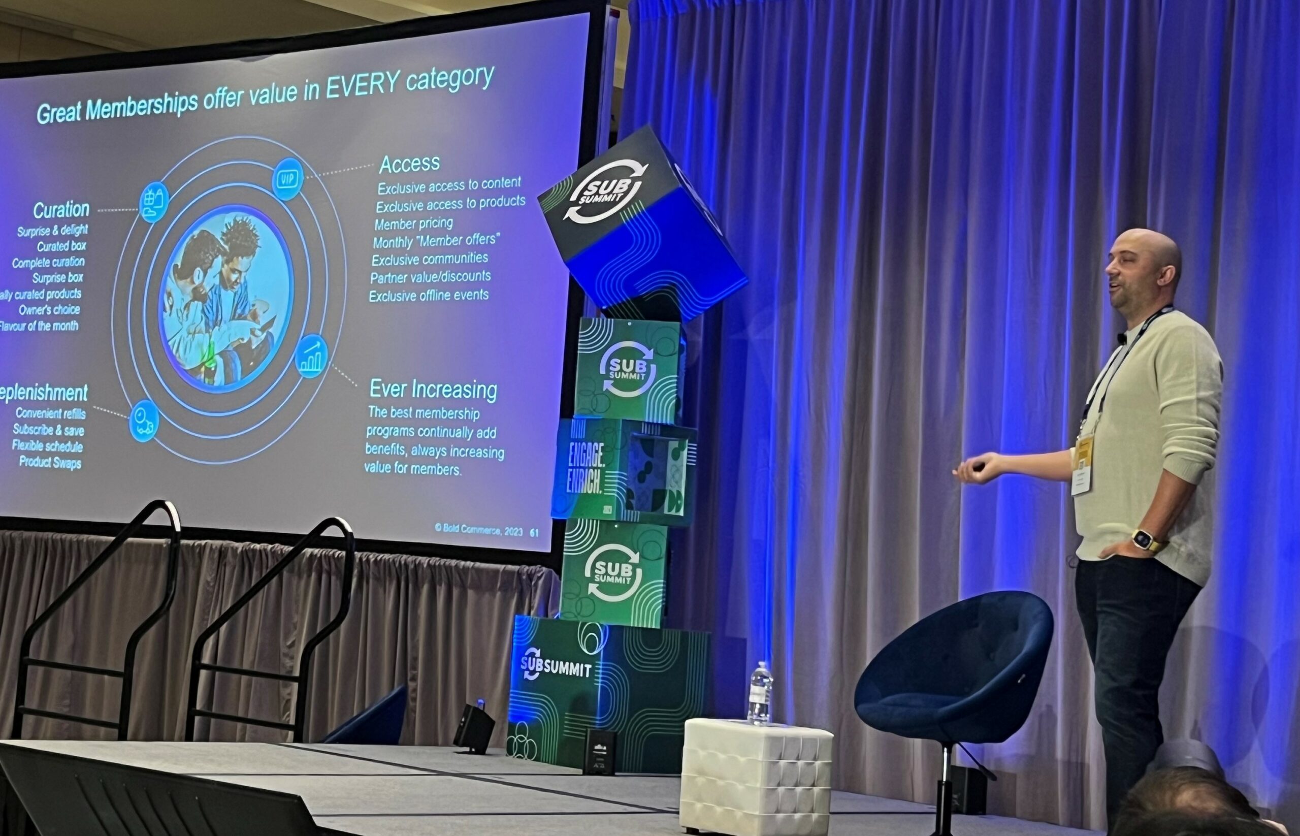 Bold Commerce's Jay Myers discusses the paid membership opportunity at SubSummit 2023.