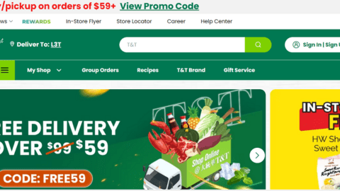 T&T Supermarkets home page